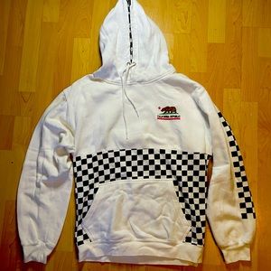 White checkered hoodie Mens